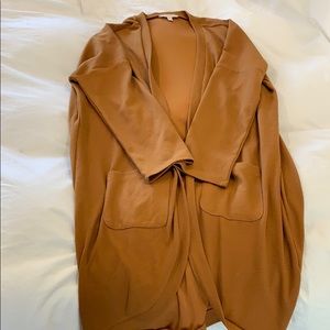 Burnt orange colored long cardigan